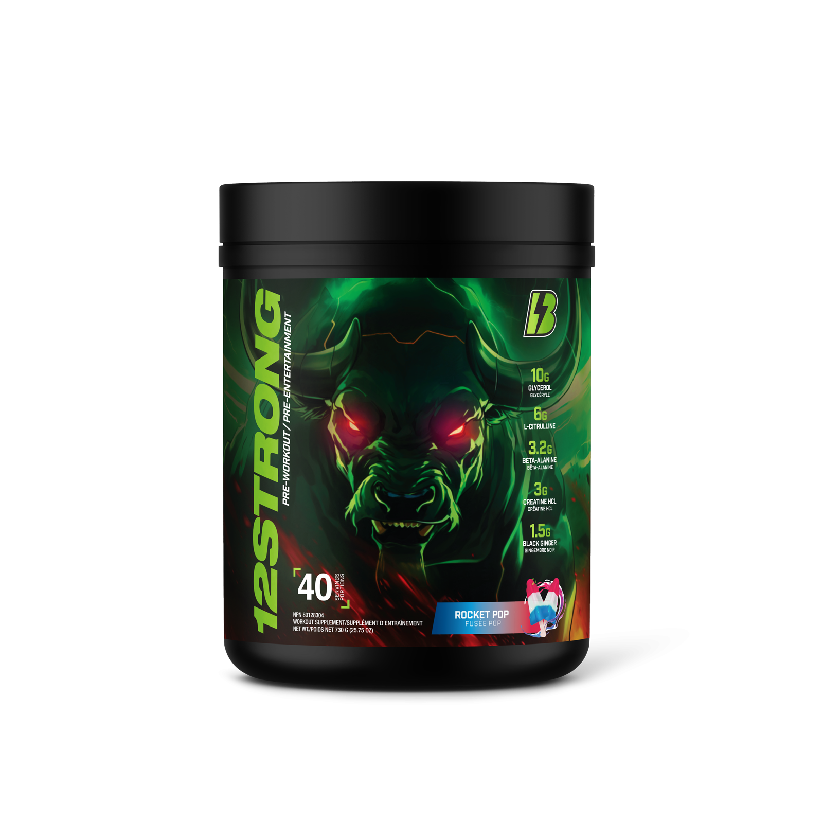 12 STRONG Pre-Workout Formula – Rocket Pop