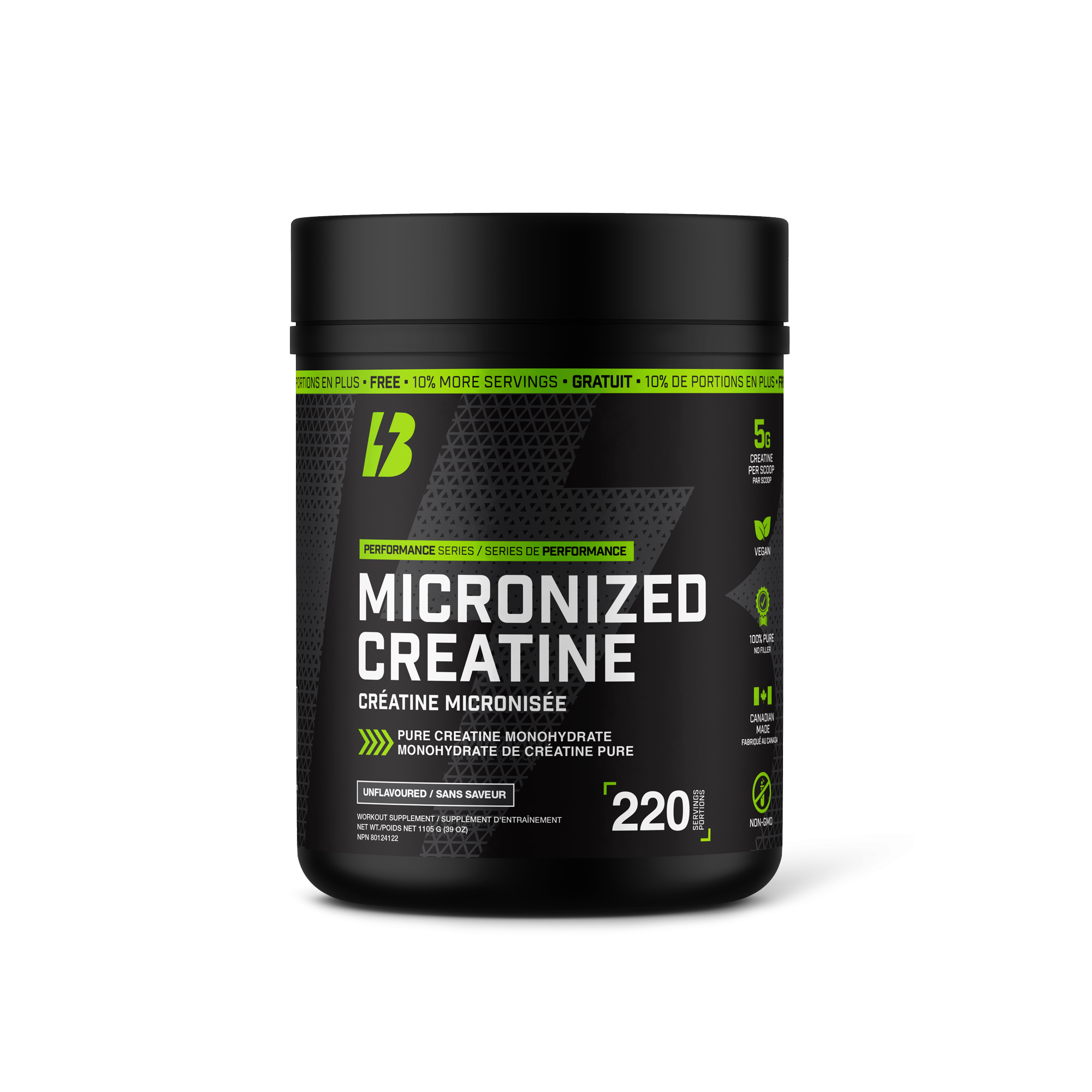Creatine - Micronized Monohydrate – 1100g | 220 Servings