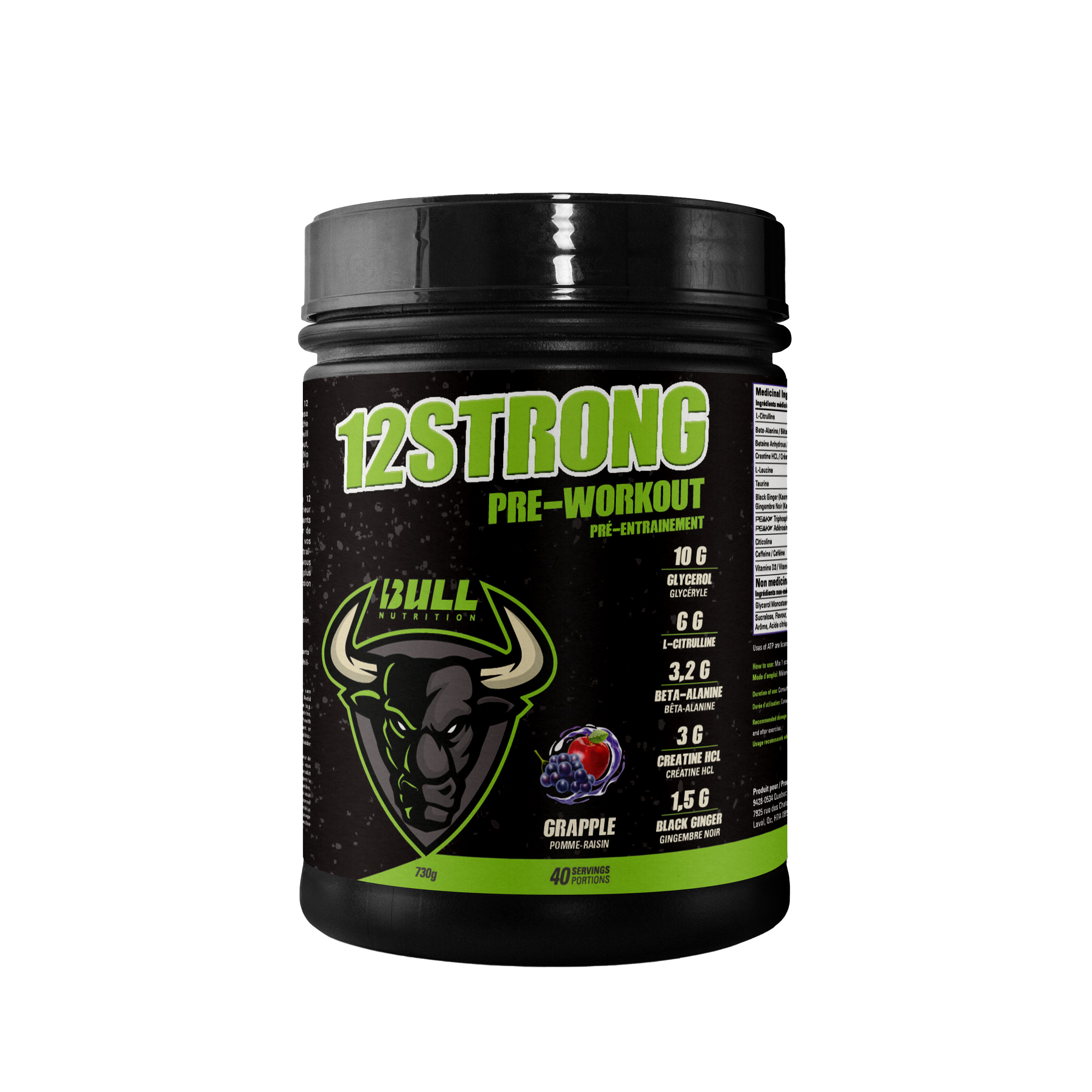 12 STRONG Pre-Workout – Apple Grape