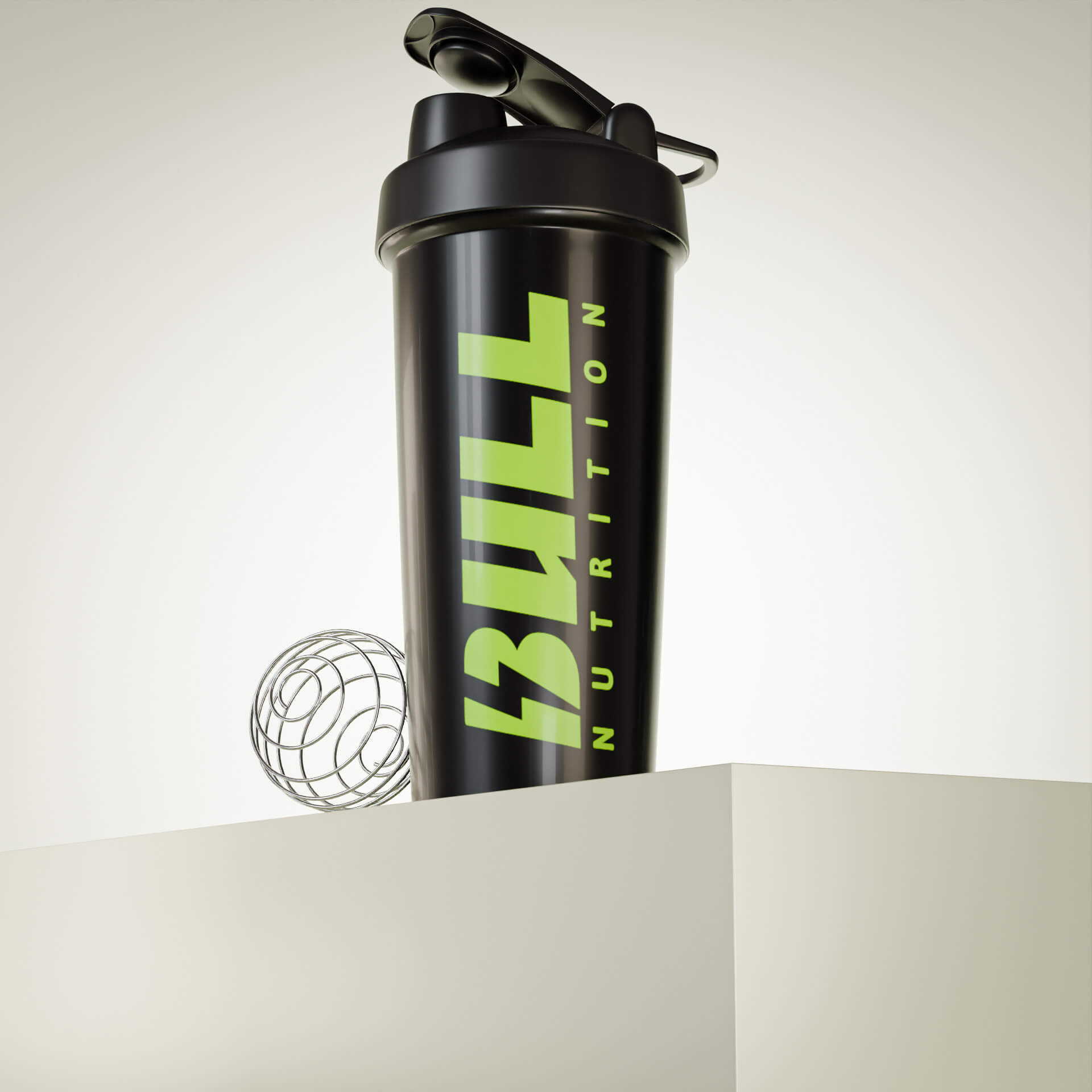 BULL Logo – 24oz Shaker Cup (Black)