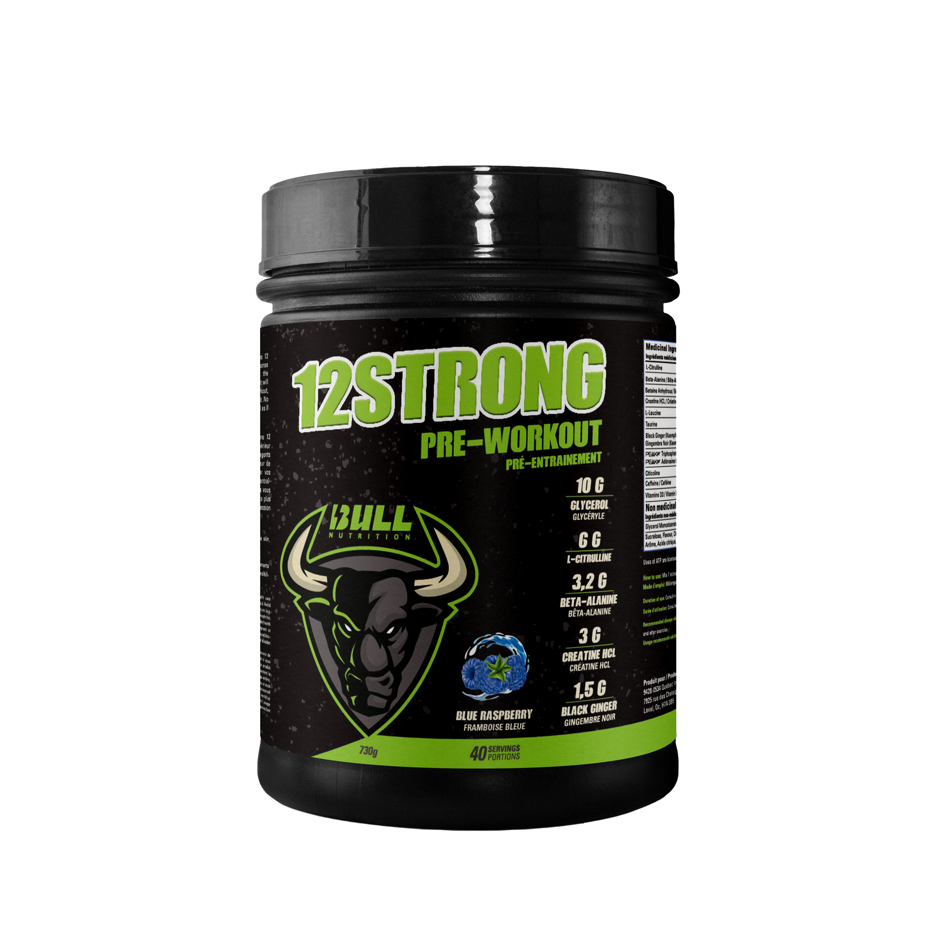 12 STRONG Pre-Workout – Blue Raspberry
