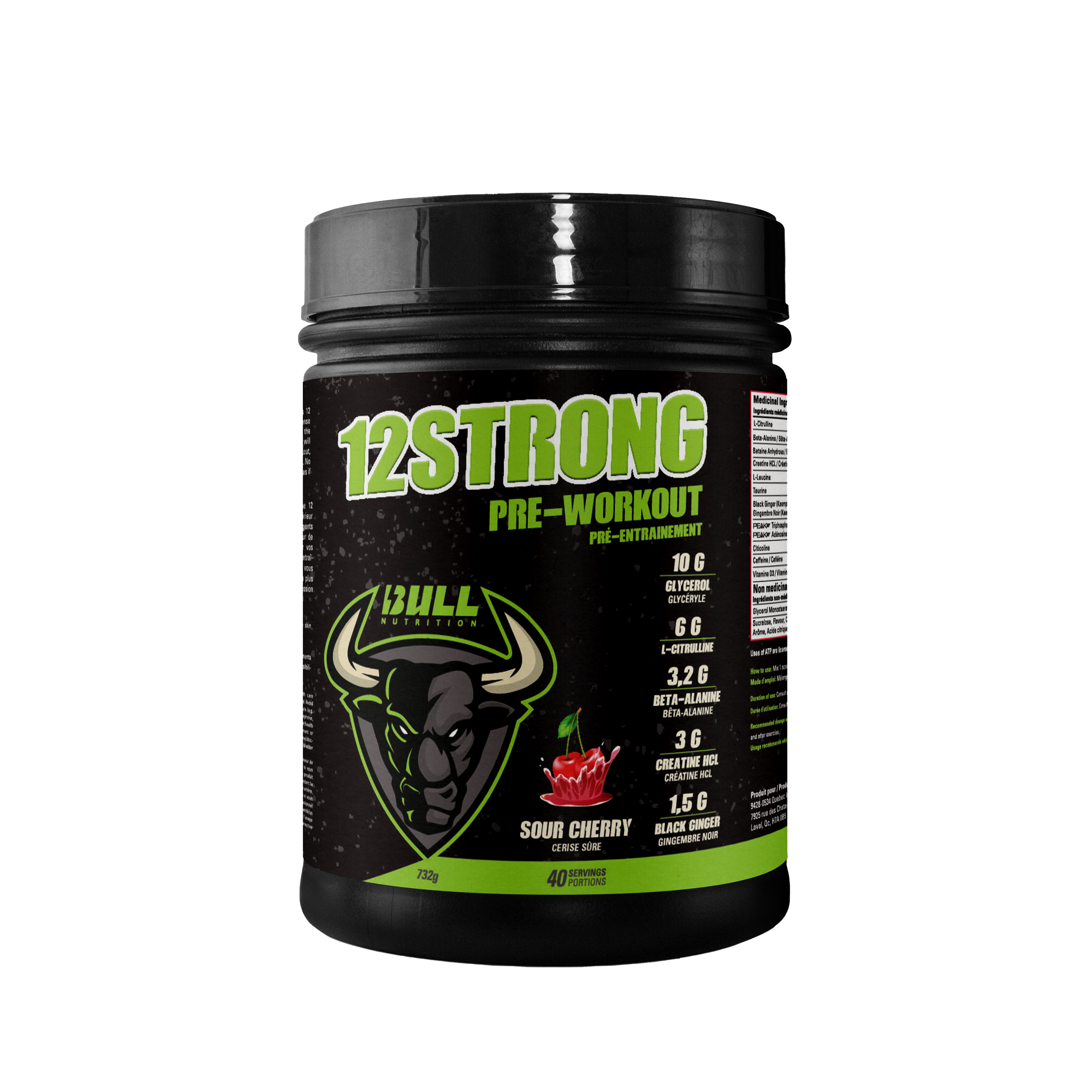 12 STRONG Pre-Workout – Sour Cherry