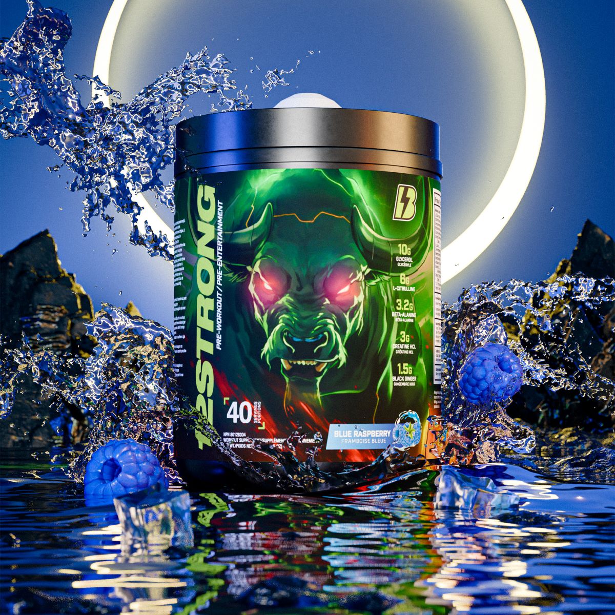 12 STRONG Pre-Workout – Blue Raspberry